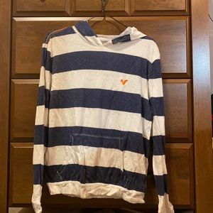 Striped American Eagle Lightweight Hoodie
